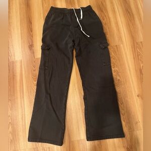 Brandy Melville Black Cargo Joggers